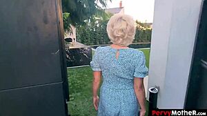 pervy mother... classy stepmom strips for stepson's visual cumshot wow!!