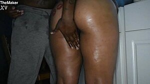 tatted thick lightskin slut sucks bbc then fucked in laundry