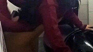 college students caught fucking doggystyle in public school bathroom