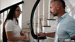 Big Dick Stepdad Trains Petite Latina Teen Stepdaughter Sexually