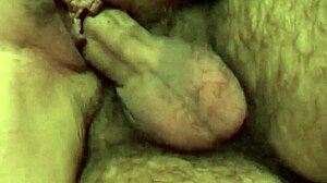 Italian brunette lesbians rub cock and pussy together in horny masturbation frenzy