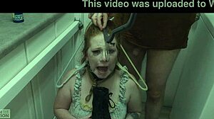 Tears of Joy: Degraded Redhead Slave Gulps Cum from Master's Boot