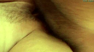Italian brunette lesbians rub cock and pussy together in horny masturbation frenzy