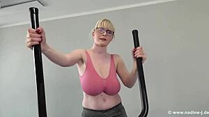 Casey's Massive Tits Bounce in Intense Workout