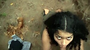 Girlfriend Cheats with BBC Creampie in Woods Doggystyle Ride