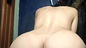 Innocent Faced Latina Whore Stuffs Ass with Toys Roughly