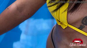 pov i fill young pool bitch's pussy with milk after hard suck and fuck