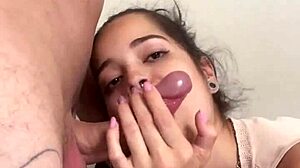 Debora Prado's Messy Oral Play Drips All Over Her Cute Face