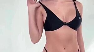 Boutinela black bikini thong ass worship compilation