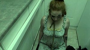 Tears of Joy: Degraded Redhead Slave Gulps Cum from Master's Boot