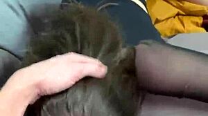 daddy's stepdaughter deepthroats monster cock pov in hotel gets mouthful cum 😍