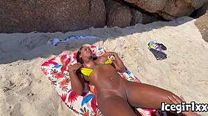 wanna join this hidden beach party with busty latinas and blondes getting frisky?