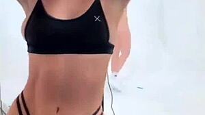 Boutinela black bikini thong ass worship compilation