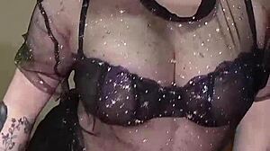 curvy slut dances bra off fingering huge pussy to squirting orgasm