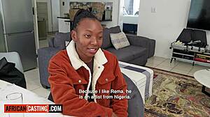 big fat ebony booty model gets pounded deep doggystyle in amateur pov casting