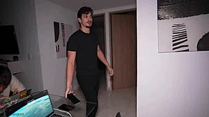 friend calls me over to pound his curvy 18yo colombian friend's fat ass doggystyle