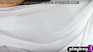 Stunning black milf briana ashley strips lingerie revealing huge natural tits outdoors