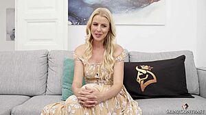 Lynna Nilsson bares all in outdoor casting interview