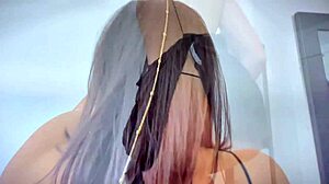 this oiled colombian with bubble butt rides monster cock moaning rough pov