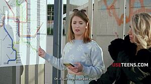 !!! imagine sex everywhere like blinking - shaved teen sucks huge cock on bus !!!