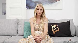 Lynna Nilsson bares all in outdoor casting interview