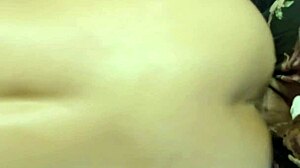 husband unloads cum on wife's saggy tits while she's dressed as man pov creampie slut