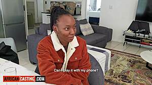 big fat ebony booty model gets pounded deep doggystyle in amateur pov casting