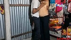 Indian Girlfriend Bent Over Doggystyle Anal Fuck in Black Dress Webcam