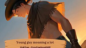 young guy strokes hard moaning through intense orgasm