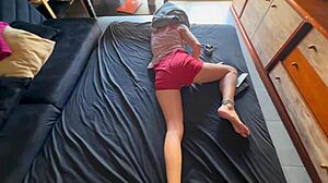 Spanish milf challenges husband: fuck me without cumming quick!