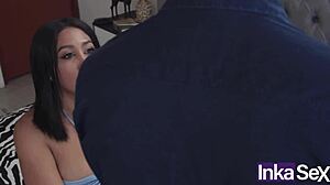 cheatin' on my bf with huge dick trainer while he reads paper damn