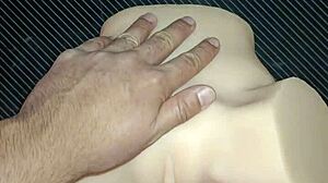 Candy's Tight Asshole Gaped in Favorite Anal Position on Desk with Dripping Cum