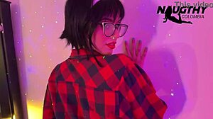 damn this cute 80s brunette teases her pussy masturbating solo for boyfriend toys