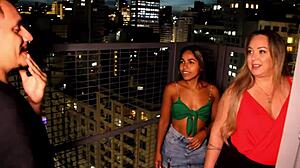 caught mom fucking daughter on fire escape stairs