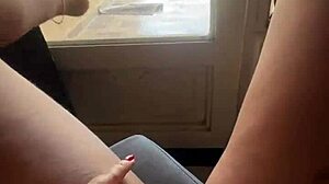 i flash my juicy pussy on platform teasing horny neighbor