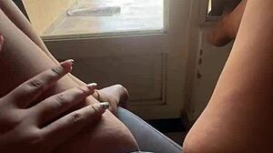 i flash my juicy pussy on platform teasing horny neighbor