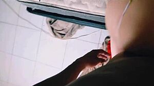 Curvy latina neighbor begs for my big cock ride while organizing room