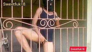 horny neighbor bends over big ass in garden for my monster cock doggystyle pussy pounding cumshot