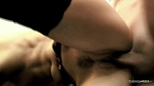 feel her tiny tits shake taking two monster cocks in both holes?