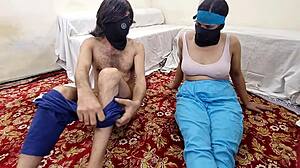 Indian Muslim Bhabhi's Big Ass Moans in Dirty Talk Anal Indoor Fuck