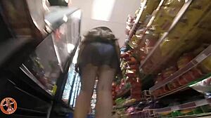 Tiffany's Big Ass Parade Through Public Store In Panties