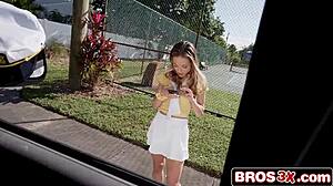 athletic tennis babe assfucked hard monster cock cash reward