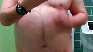 Naked Guy Wanks His Hard Cock Close Up