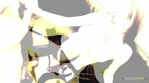 feel her tiny tits shake taking two monster cocks in both holes?