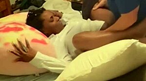 Ebony coworker bends over doggy! 🍑😈