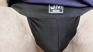 huge 13.5 inch girth anal toy stretches solo guy's gaping ass