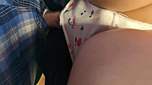 stranger's cock slips past panties into japanese girl's pussy on crowded subway train