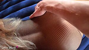 he films dirty pov sex with masked young girlfriend in rabbit costume fucking doggystyle to orgasm