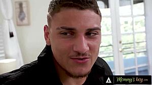 Mommy Melons Yells: Suck My Oiled Tits You Vulnerable Stepson-in-Law!