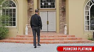 ebony havana ginger straps on and pounds chad diamond's tight ass hard